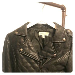 Black faux leather jacket